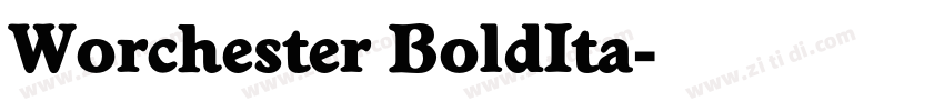 Worchester BoldIta字体转换